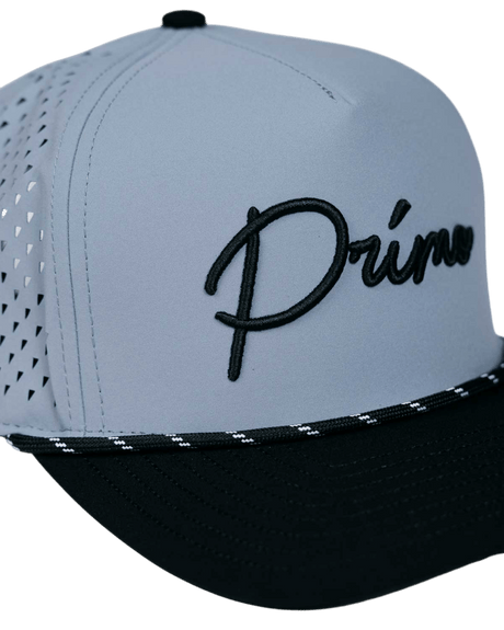 Primo & Grant Light Gray/Black Rope Cursive Cap - One Golf