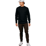 Primo Heather Charcoal Fairway Crew Neck - One Golf