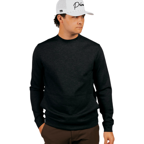Primo Heather Charcoal Fairway Crew Neck - One Golf
