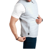 Primo Light Gray Puff Vest Jacket - One Golf