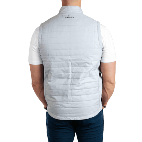 Primo Light Gray Puff Vest Jacket - One Golf