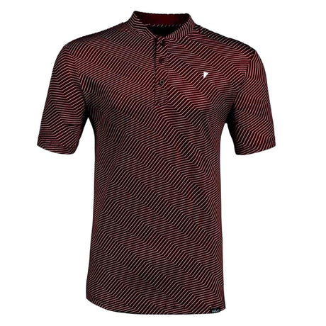 Primo Maroon Chevron Blade Polo - One Golf