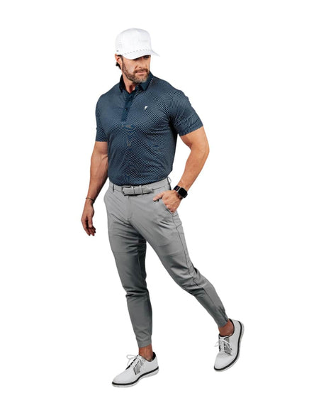 Primo Navy Chevron Classic Polo - One Golf