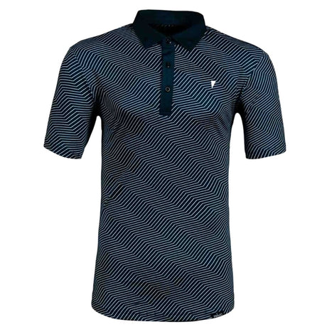 Primo Navy Chevron Classic Polo - One Golf