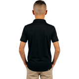 Primo Youth Boy's Black Classic Polo - One Golf