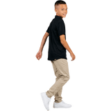 Primo Youth Boy's Black Classic Polo - One Golf