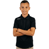 Primo Youth Boy's Black Classic Polo - One Golf