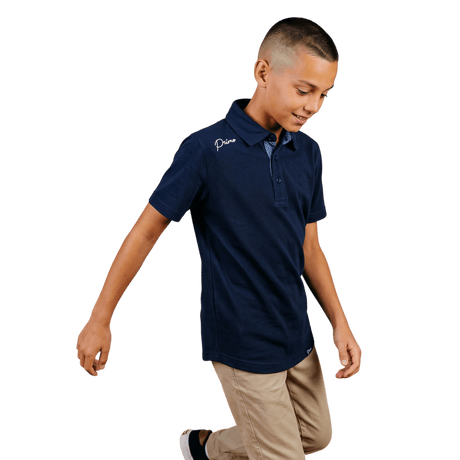 Primo Youth Boy's Navy Classic Polo - One Golf