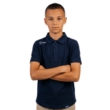 Primo Youth Boy's Navy Classic Polo - One Golf
