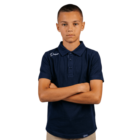 Primo Youth Boy's Navy Classic Polo - One Golf