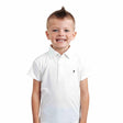 Primo Youth Boy's White Classic Polo - One Golf