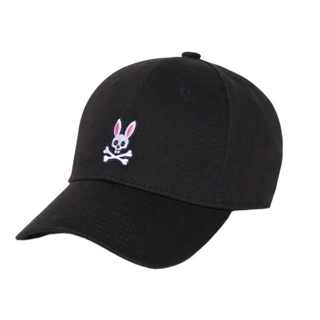 Psycho Bunny Classic Baseball Black Cap - One Golf