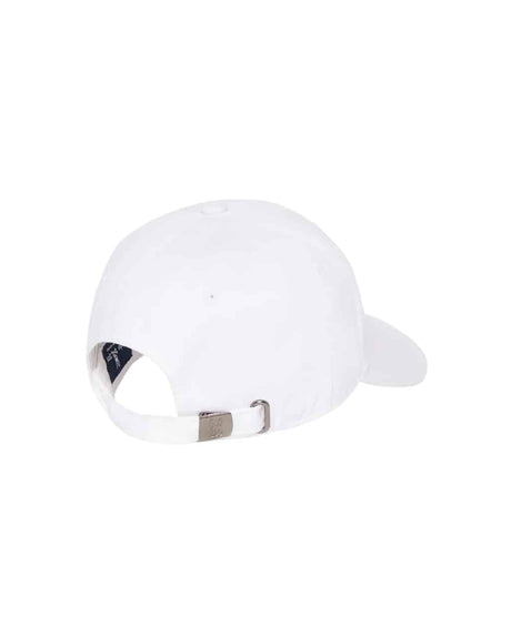 Psycho Bunny Classic Baseball White Cap - One Golf