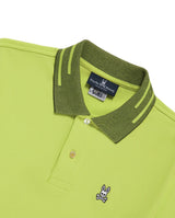 Psycho Bunny Men's Strype Fashion Lime Granita Polo