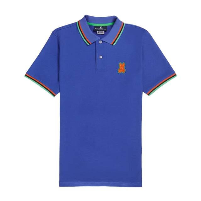 Psycho Bunny Men's Banks Pique Fashion Dazzling Blue Polo