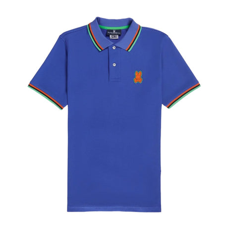 Psycho Bunny Men's Banks Pique Fashion Dazzling Blue Polo - One Golf