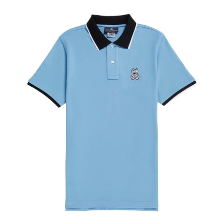Psycho Bunny Men's Serge Pique Fashion Montana Sky Polo - One Golf