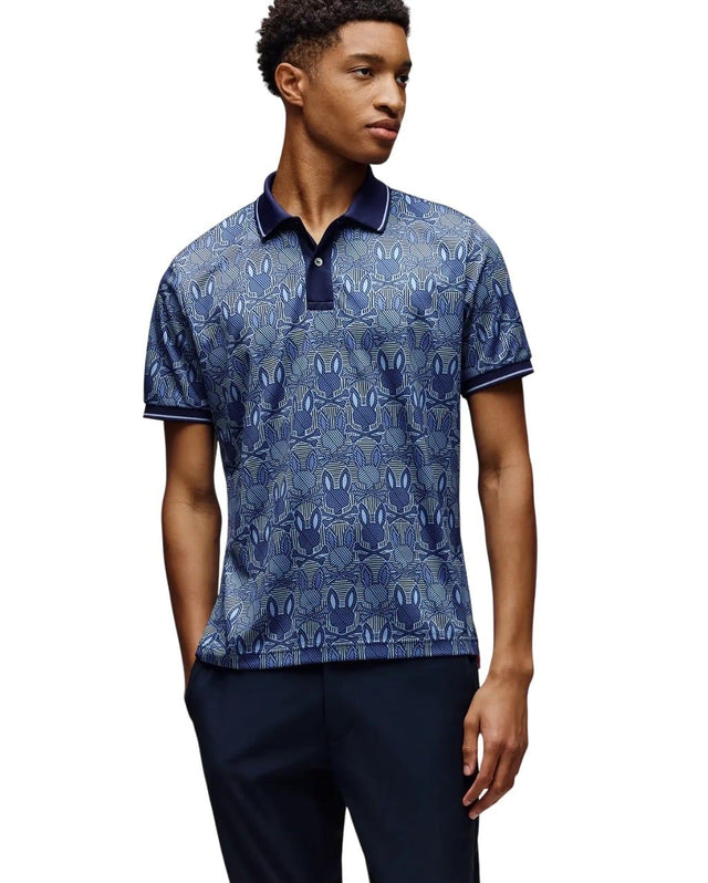 Psycho Bunny Reeves All Over Bunny Sport Polo - One Golf