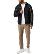 Psycho Bunny Keyport Lined Woven Zip Jacket Black