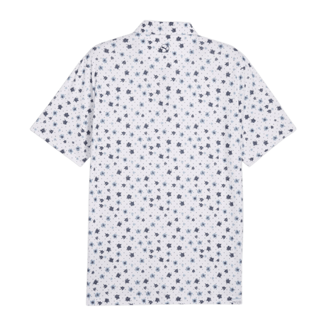 Puma Cloudspun Floral White Glow/Zen Blue Polo - One Golf