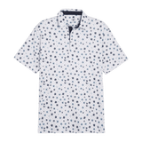 Puma Cloudspun Floral White Glow/Zen Blue Polo - One Golf