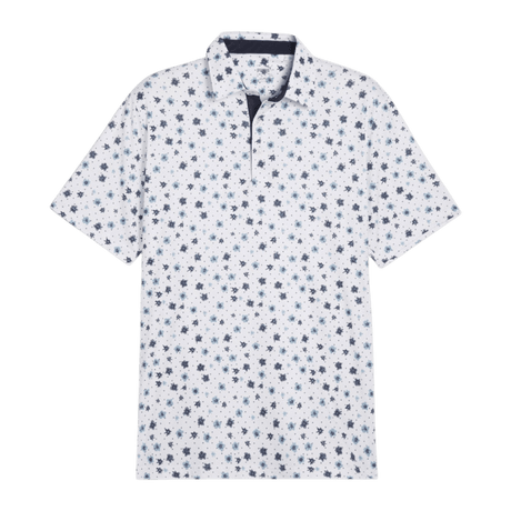 Puma Cloudspun Floral White Glow/Zen Blue Polo - One Golf