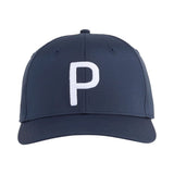 Puma Heritage P Tech Deep Navy White Glow Cap - One Golf