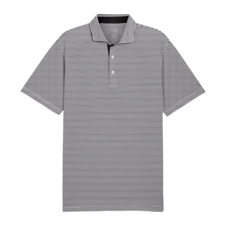 Puma Isle Pique Black/White Glow Polo - One Golf
