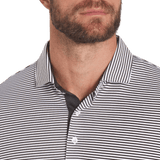 Puma Isle Pique Black/White Glow Polo - One Golf
