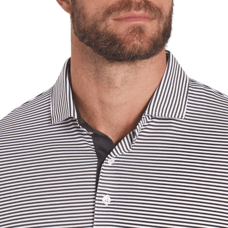 Puma Isle Pique Black/White Glow Polo - One Golf