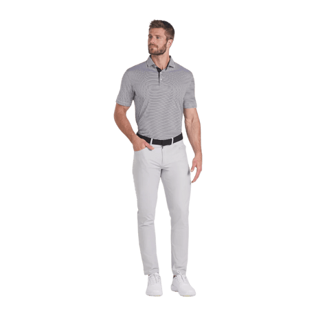 Puma Isle Pique Black/White Glow Polo - One Golf