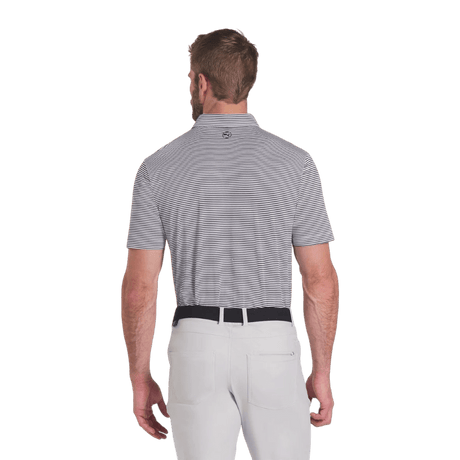 Puma Isle Pique Black/White Glow Polo - One Golf