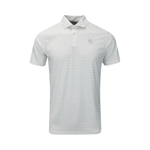 Puma MATTR Houndstooth White Glow Polo - One Golf