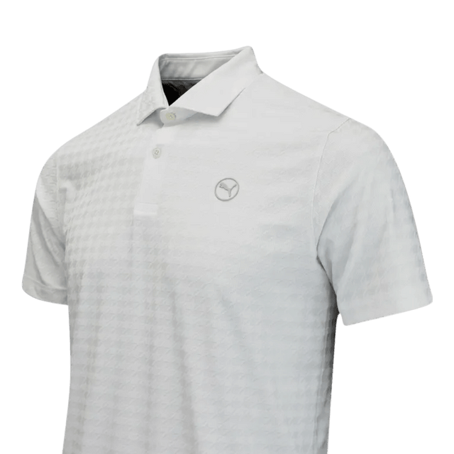Puma MATTR Houndstooth White Glow Polo - One Golf