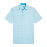 Puma MATTR Piranha Aqua Blue Polo - One Golf