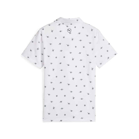 Puma MATTR Skulls White Polo - One Golf