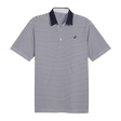 Puma Pure Striped Deep Navy/White Glow Polo - One Golf