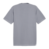Puma Pure Striped Deep Navy/White Glow Polo - One Golf
