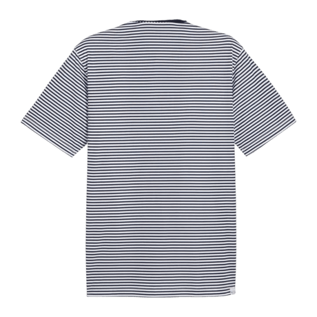 Puma Pure Striped Deep Navy/White Glow Polo - One Golf