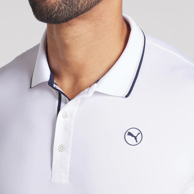 Puma MATTR Elevated Solid White Glow Polo