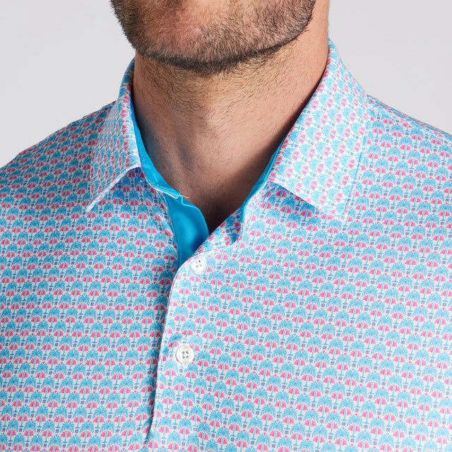 Puma MATTR Palm Deco Aqua Blue/Rose Polo