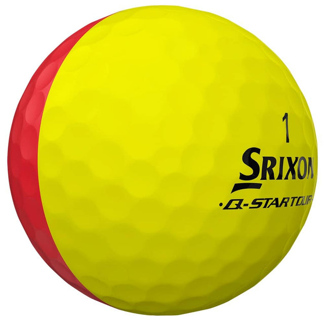 Srixon 2024 Q-Star Tour Divide Yellow/Red Golf Balls - One Golf