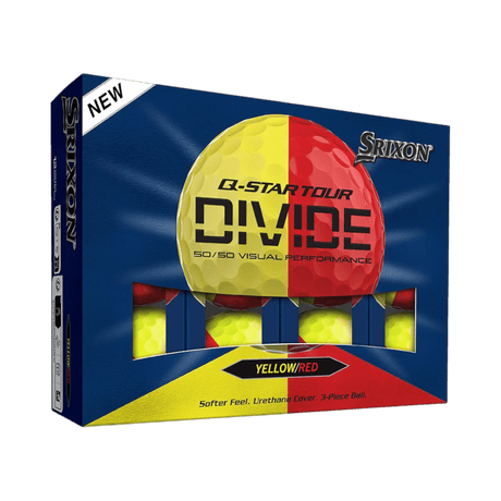 Srixon Q - Star Tour Divide Yellow/Red Golf Balls - One Golf