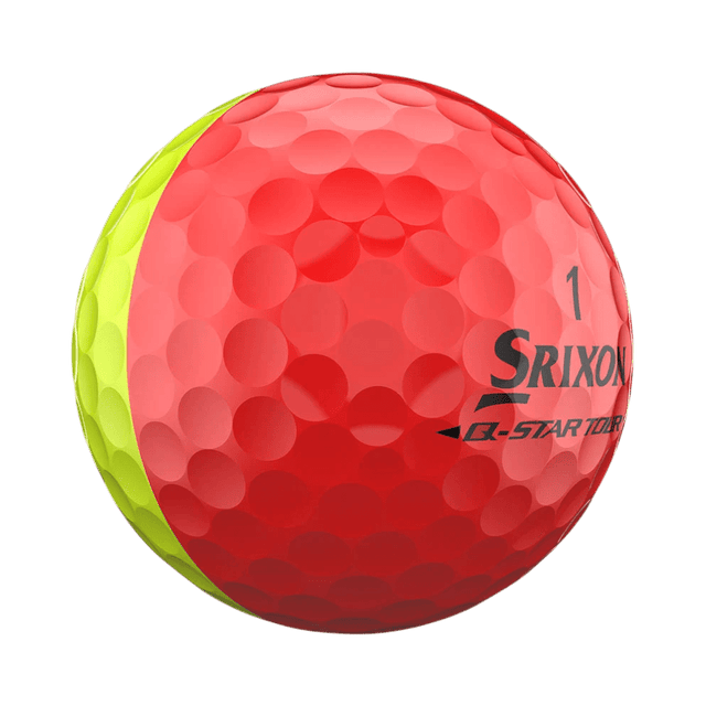 Srixon Q - Star Tour Divide Yellow/Red Golf Balls - One Golf