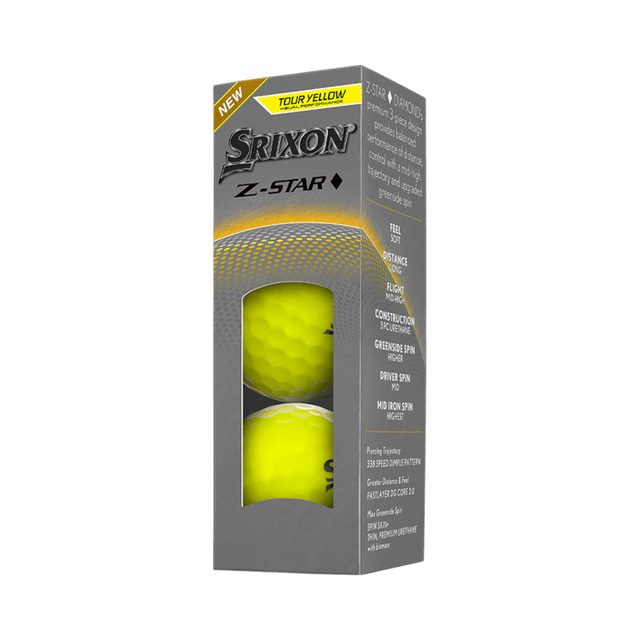 Srixon Z-Star Diamond Yellow Golf Balls - One Golf