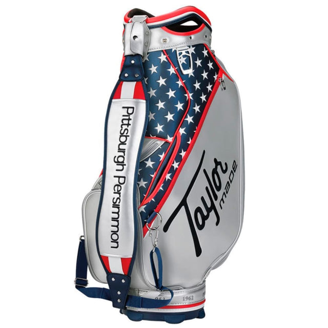 TaylorMade 25 Heritage Silver/Navy Staff Bag - One Golf