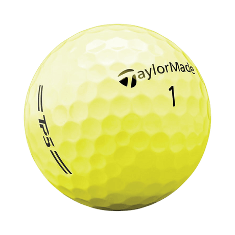 TaylorMade TP5 Hi-Vis Yellow Golf Balls - One Golf