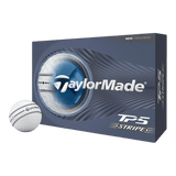 TaylorMade TP5 Stripe White Golf Balls - One Golf