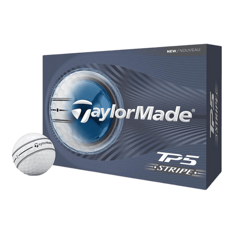 TaylorMade TP5 Stripe White Golf Balls - One Golf