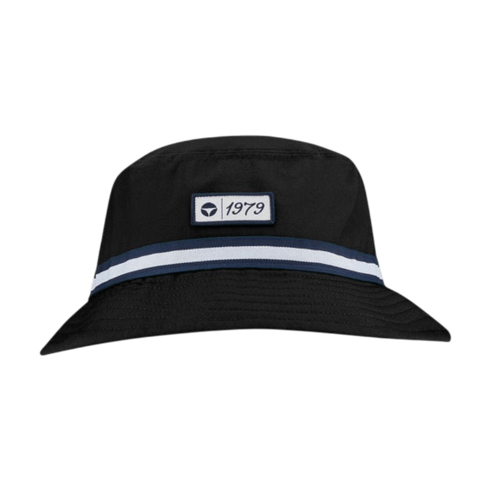 TaylorMade Vintage Twill Black Bucket Hat - One Golf